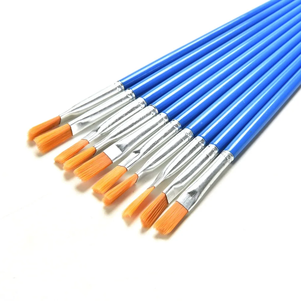 10Pcs Watercolor Gouache Paint Brushes Round Pointed Tip Nylon Hair Painting Brush Set Art Supplies
10Pcs Watercolor Gouache Paint Brushes Round Pointed Tip Nylon Hair Painting Brush Set Art Supplies