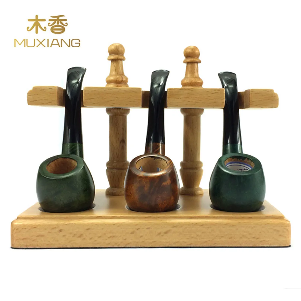 MUXIANG Tobacco Pipes Accseeories Solid Wood Straight Line Vertical 3 Pipe Racks Portable Shelf for Tobacco Pipes fa0055
MUXIANG Tobacco Pipes Accseeories Solid Wood Straight Line Vertical 3 Pipe Racks Portable Shelf for Tobacco Pipes fa0055