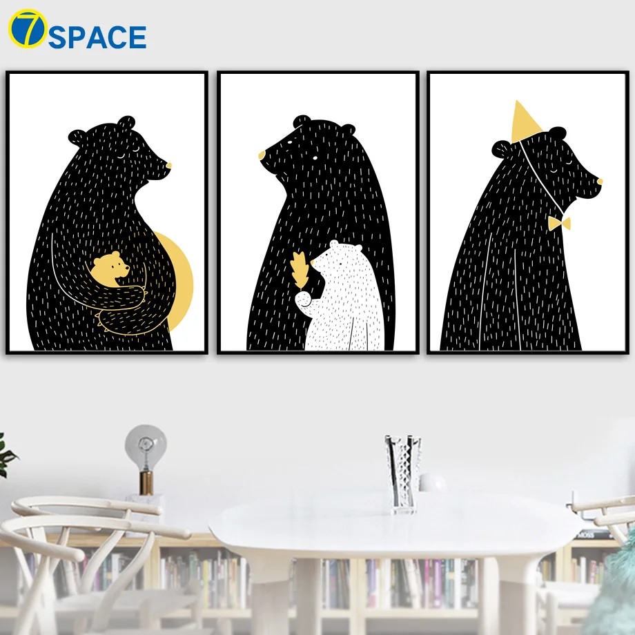 Cartoon Bear Nordic Posters And Prints Wall Art Canvas Painting Animal Black White Canvas Art Wall Pictures Kids Room Home Decor
Cartoon Bear Nordic Posters And Prints Wall Art Canvas Painting Animal Black White Canvas Art Wall Pictures Kids Room Home Decor