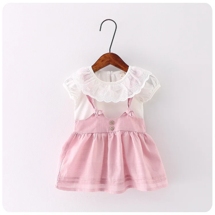 2016 Summer Girl Children's Garment 2 Pieces Set Girl Baby Lace Lotus Leaf Lead Upper Solid Color Straps Skirt Suit
2016 Summer Girl Children's Garment 2 Pieces Set Girl Baby Lace Lotus Leaf Lead Upper Solid Color Straps Skirt Suit