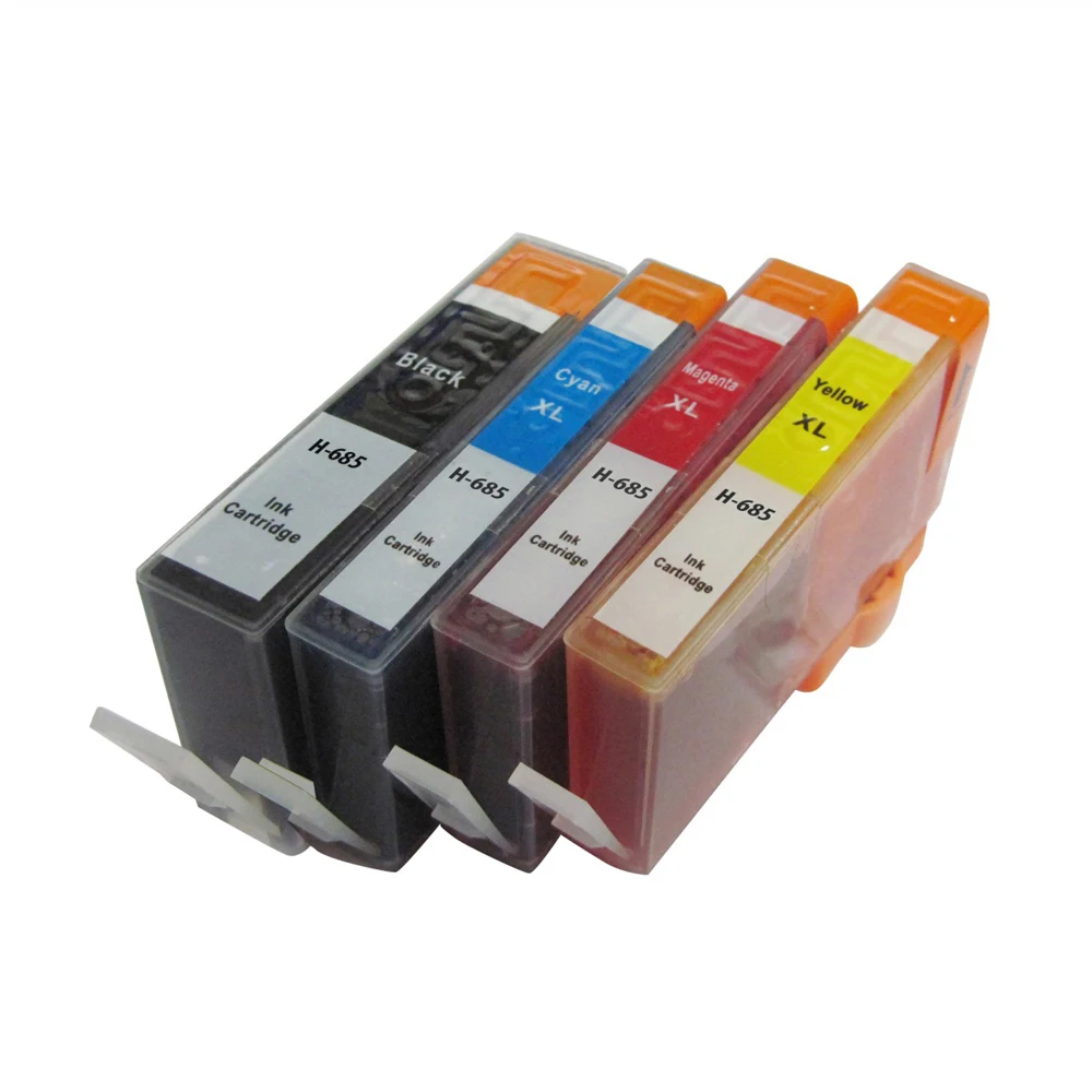 4 Pcs Third Party Brand refilled ink replacement for HP DeskJet 685 XL Printer 3235 4615 6525 5525 4625
4 Pcs Third Party Brand refilled ink replacement for HP DeskJet 685 XL Printer 3235 4615 6525 5525 4625