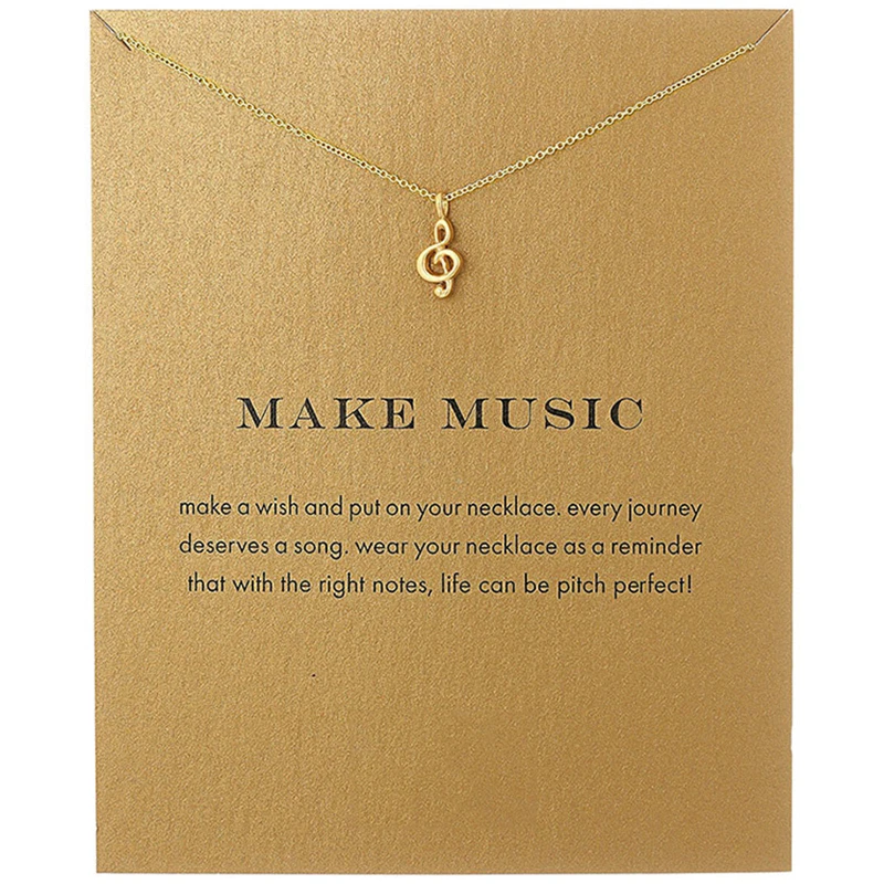 Fashion Musical Note Pendant Necklace Women Minimalist Clavicle Chain Statement Choker Necklaces Valentine's Day Gift Card
Fashion Musical Note Pendant Necklace Women Minimalist Clavicle Chain Statement Choker Necklaces Valentine's Day Gift Card