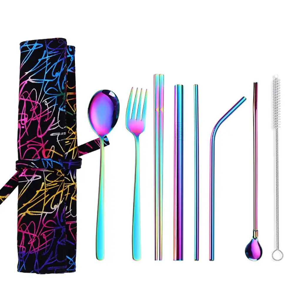 2019 new colorful long handle parabolic shape stainless steel high-grade cutlery fork spoon teaspoon 7PCS set #3J26
2019 new colorful long handle parabolic shape stainless steel high-grade cutlery fork spoon teaspoon 7PCS set #3J26