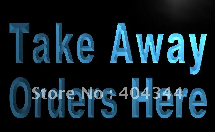 LK107- Take Away Order Here Display NEW Light Sign