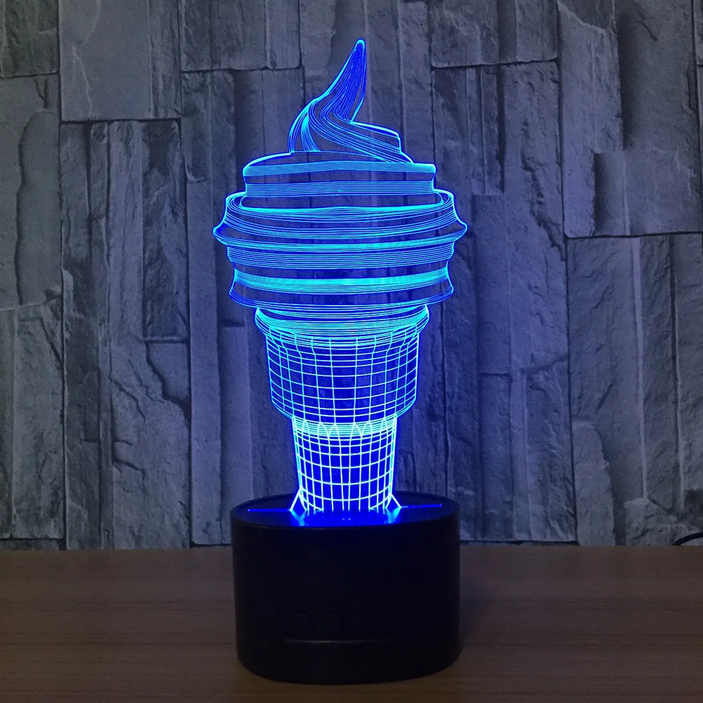 3D ночники для мороженого, светодиодная стерео лампа видения, Usb атмосферная лампа, многоцветные смены для украшения комнаты, освещение
3D ночники для мороженого, светодиодная стерео лампа видения, Usb атмосферная лампа, многоцветные смены для украшения комнаты, освещение