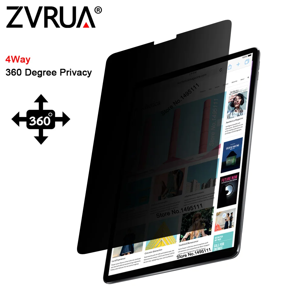 PET 360 degree Privacy Filter for 2018 iPad Pro 11 inch Face ID NEW model A1980 , Anti-glare Screen protector Protective film
PET 360 degree Privacy Filter for 2018 iPad Pro 11 inch Face ID NEW model A1980 , Anti-glare Screen protector Protective film