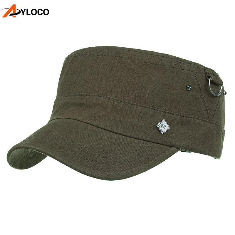 Brand Summer Autumn Military Cap Men Cotton Flat Top Army Hat for Men Adjustable Tactical cap Military Hats Classic Solid Color
Brand Summer Autumn Military Cap Men Cotton Flat Top Army Hat for Men Adjustable Tactical cap Military Hats Classic Solid Color