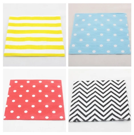 Festive Supplies Event Disposable Party Tableware 33*33cm color Printed Wave Birthday Party Supplies Napkin Paper 10 bag/lot
Festive Supplies Event Disposable Party Tableware 33*33cm color Printed Wave Birthday Party Supplies Napkin Paper 10 bag/lot