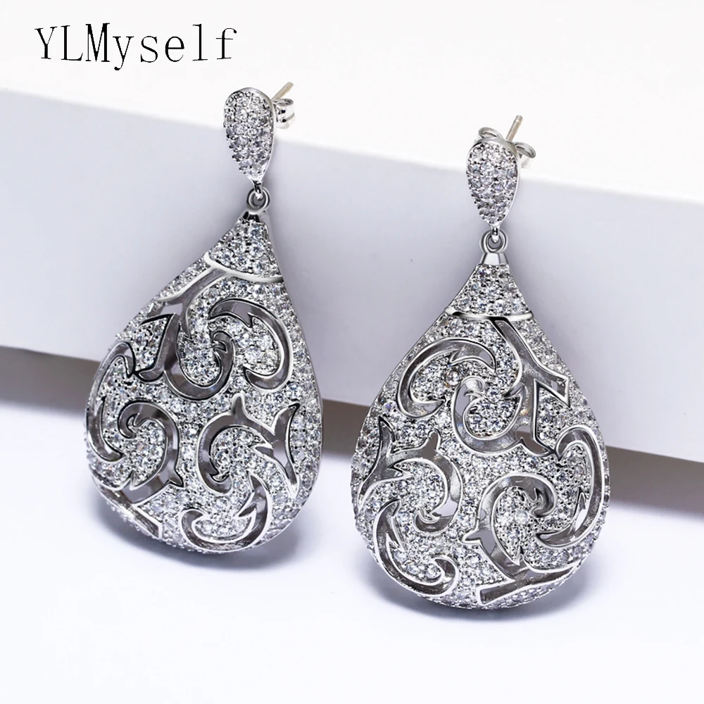 Big 5cm long water drop earrings for party luxury white jewelry Dubai design jewellery large crystal earring
Big 5cm long water drop earrings for party luxury white jewelry Dubai design jewellery large crystal earring