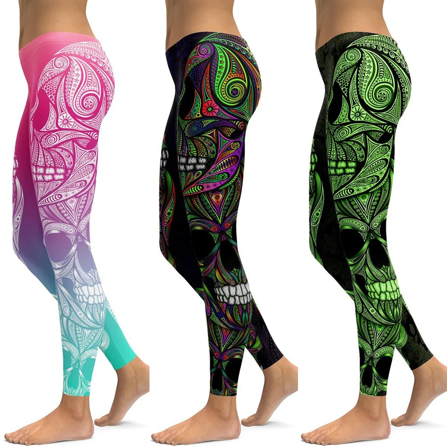 LI-FI Ornamental Skull Leggings Women Yoga Pants Gym Leggings Fitness Sports Wear Elastic Tight Yoga Leggings
LI-FI Ornamental Skull Leggings Women Yoga Pants Gym Leggings Fitness Sports Wear Elastic Tight Yoga Leggings