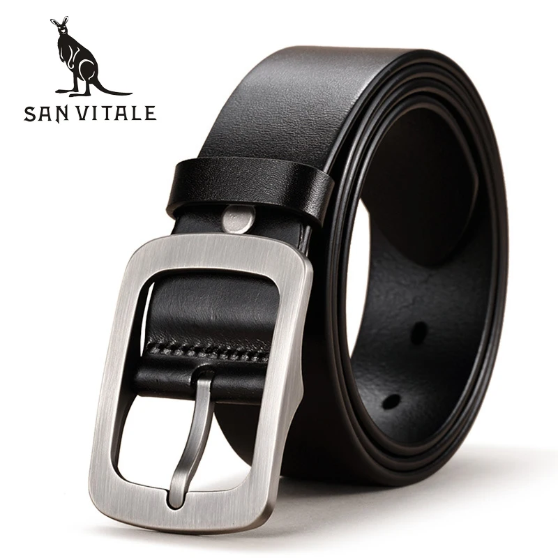 SAN VITALE New Designer Men's Belts 100% Genuine Leather Brand Strap Male Waistband Pin Buckles Fancy Vintage for Cowboy Jeans
SAN VITALE New Designer Men's Belts 100% Genuine Leather Brand Strap Male Waistband Pin Buckles Fancy Vintage for Cowboy Jeans