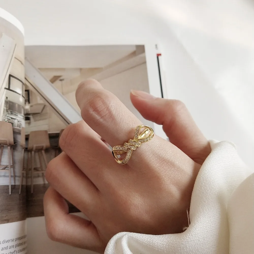 Amaiyllis 925 Sterling Silver Sparkling Bow Knot Stackable Ring Micro Pave CZ for Women Valentine's Day Gift Jewelry
Amaiyllis 925 Sterling Silver Sparkling Bow Knot Stackable Ring Micro Pave CZ for Women Valentine's Day Gift Jewelry