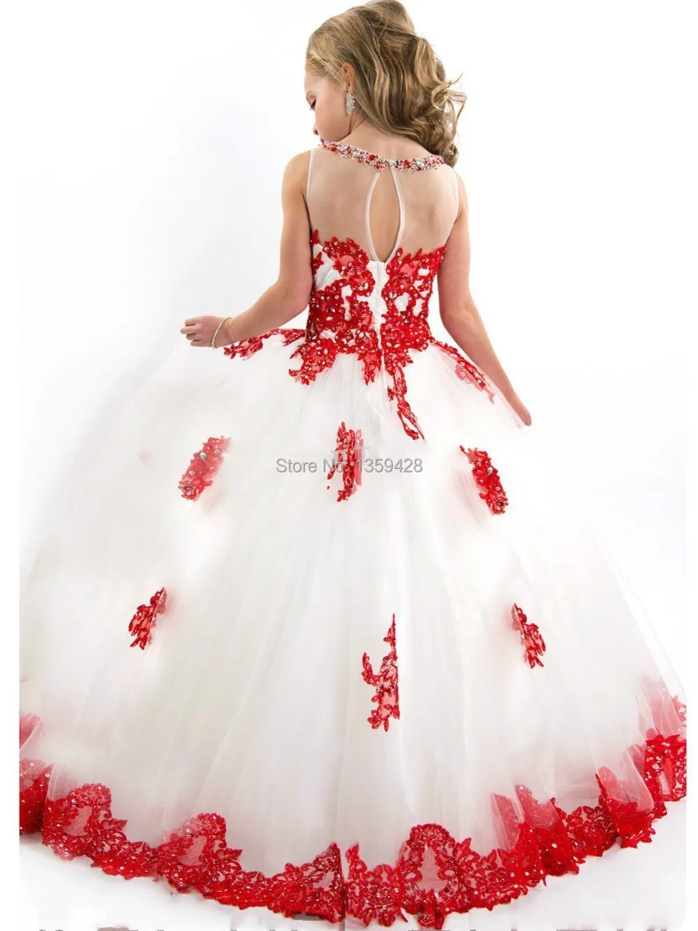 High Quality Sleeveless Scoop First Communion Dresses For Girls Appliques Cute Wedding Flower Ball Gowns Pageant Princes | Свадьбы и