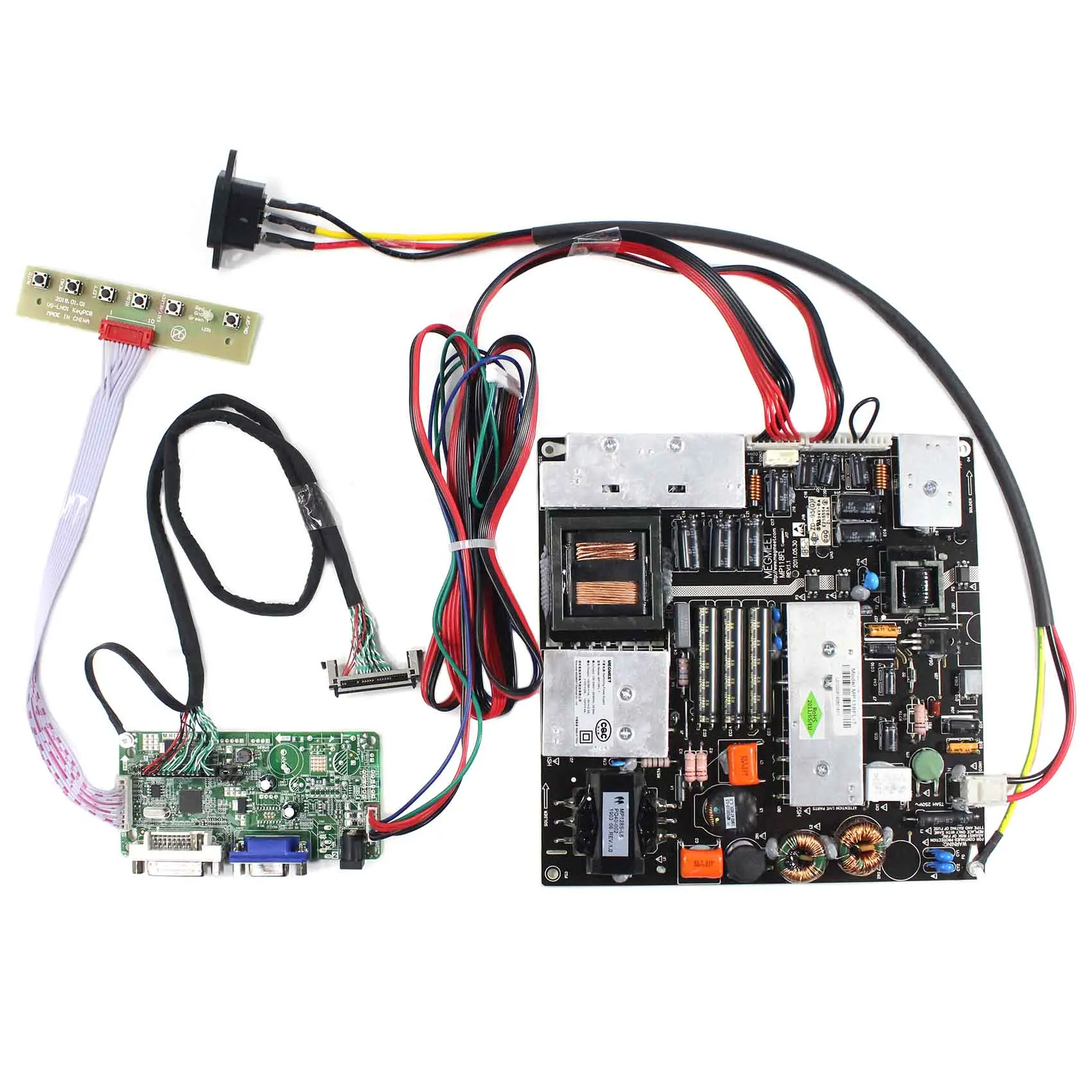 DVI VGA LCD Board Work for 42inch 1920x1080 LC420EUN with Power Supply Board For Backlight MP118TFL42
DVI VGA LCD Board Work for 42inch 1920x1080 LC420EUN with Power Supply Board For Backlight MP118TFL42