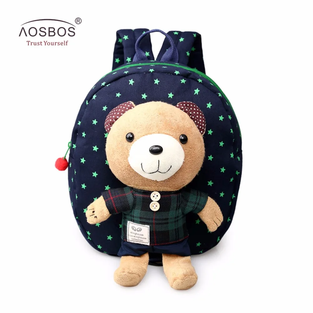 Aosbos парусиновые школьные сумки для детского сада милые рюкзаки в горошек с