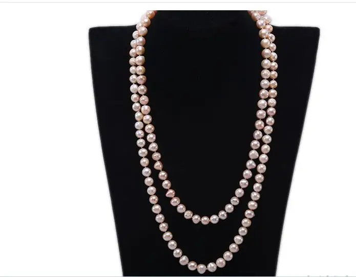 2 Rows 60cm 24'' Women Jewelry AAA natural pearl 8x9mm pink freshwater pearl necklace top quality gift
2 Rows 60cm 24'' Women Jewelry AAA natural pearl 8x9mm pink freshwater pearl necklace top quality gift