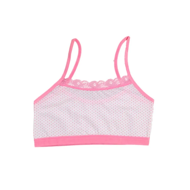 1pcs Teenage Bra Girl Children Girls Cotton Dot Lace Wireless Young Sports Bra For Children Teens Puberty Clothing 2018
1pcs Teenage Bra Girl Children Girls Cotton Dot Lace Wireless Young Sports Bra For Children Teens Puberty Clothing 2018