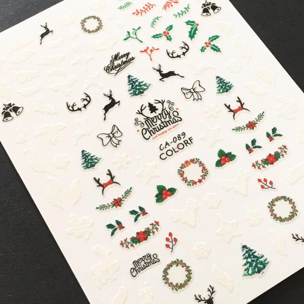 Newest CA-89 Christmas design 3d nail sticker decal Japan type DIY nail decorations tips
Newest CA-89 Christmas design 3d nail sticker decal Japan type DIY nail decorations tips