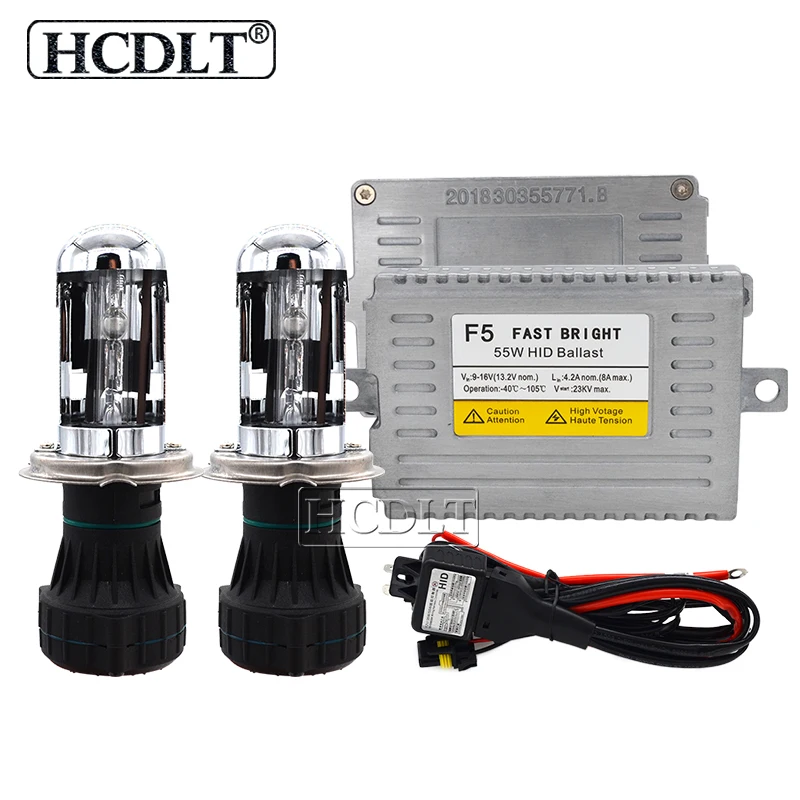 Фото Оригинальная лампа HCDLT 55 Вт DLT F5 Fast Bright Cnlight H4 Bixenon HID Kit 4300K 5000K 6000K 3 - купить