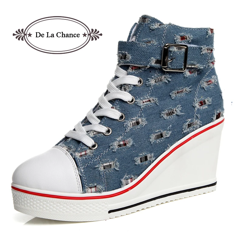 De La Chance Women Wedges Causal Shoes Woman Breathable Platform Denim Canvas Shoes Hidden Wedge Sneakers Zapatillas Mujer
De La Chance Women Wedges Causal Shoes Woman Breathable Platform Denim Canvas Shoes Hidden Wedge Sneakers Zapatillas Mujer