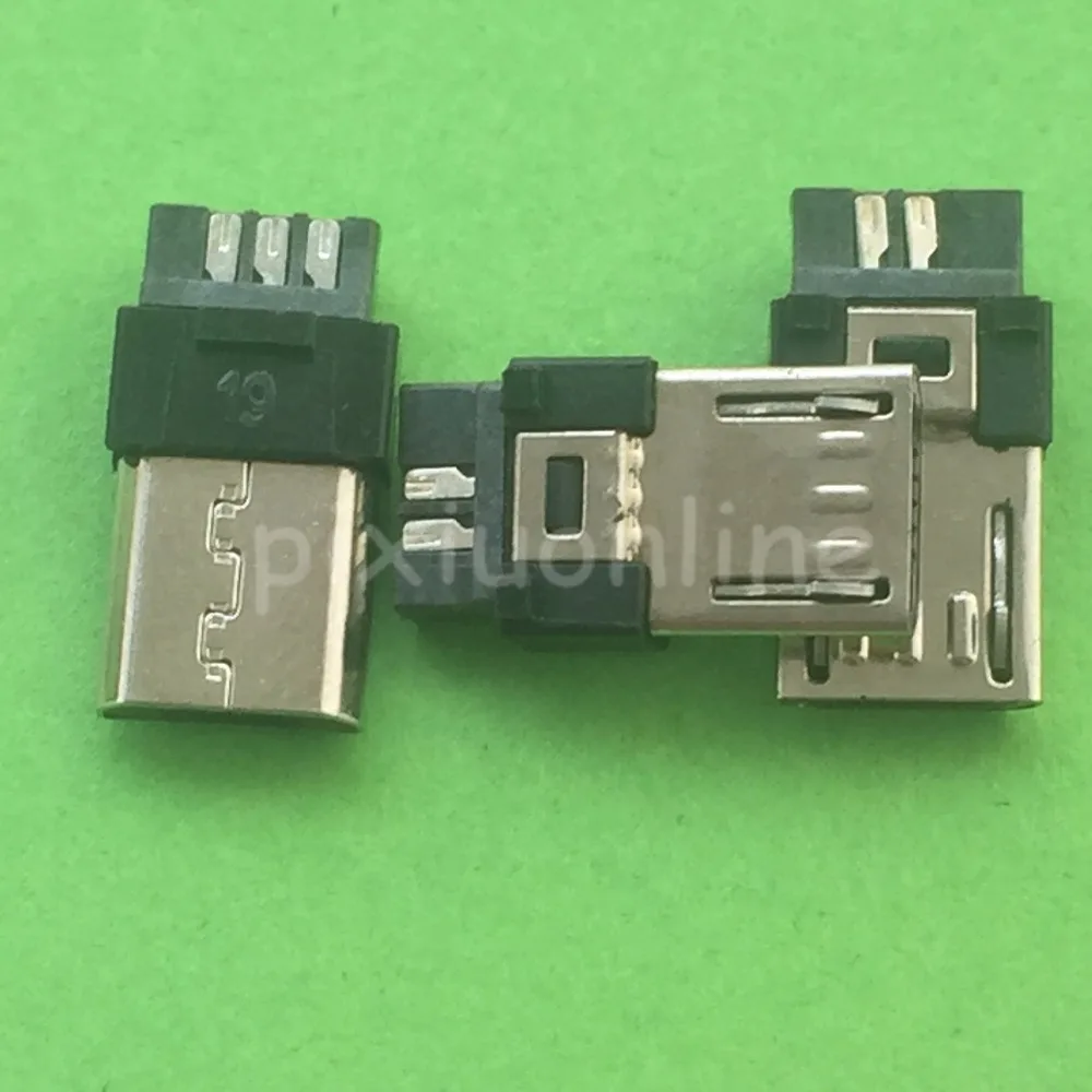 10 шт. G37Y Micro 5pin Штекерная вилка коннектор тип сварки для зарядки заднего вида