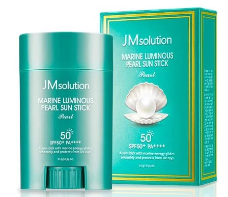 2 шт. JMsolution морская светящаяся жемчужная Солнцезащитная палочка SPF50 + PA +++ 21