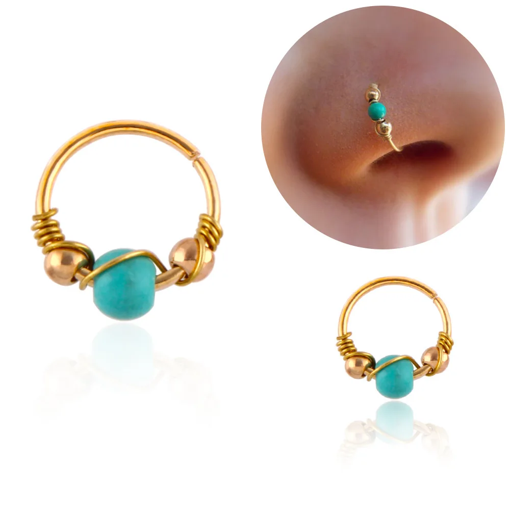 2021 1pc Bohemian Green Bead Nose Ring Round Hoop Piercing Earrings Nose Ring Piercing Nariz Body Piercing Jewelry For Women
2021 1pc Bohemian Green Bead Nose Ring Round Hoop Piercing Earrings Nose Ring Piercing Nariz Body Piercing Jewelry For Women