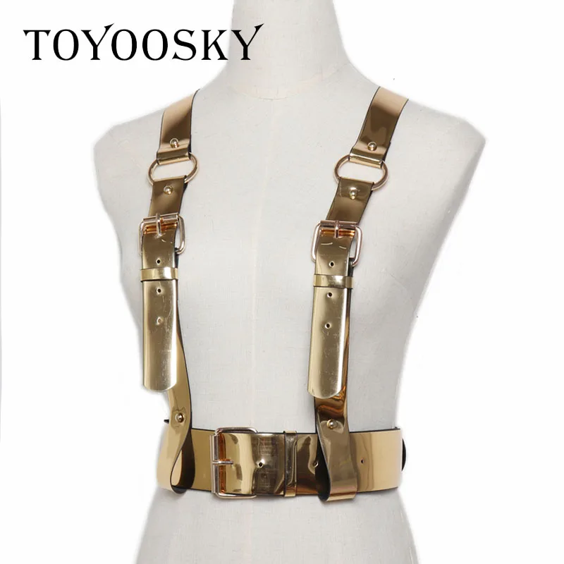 NEW Punk O-Ring Garters color Leather Body Bondage Cage Sculpting Harness Waist Belt Straps Suspenders Belt gold TOYOOSKY
NEW Punk O-Ring Garters color Leather Body Bondage Cage Sculpting Harness Waist Belt Straps Suspenders Belt gold TOYOOSKY