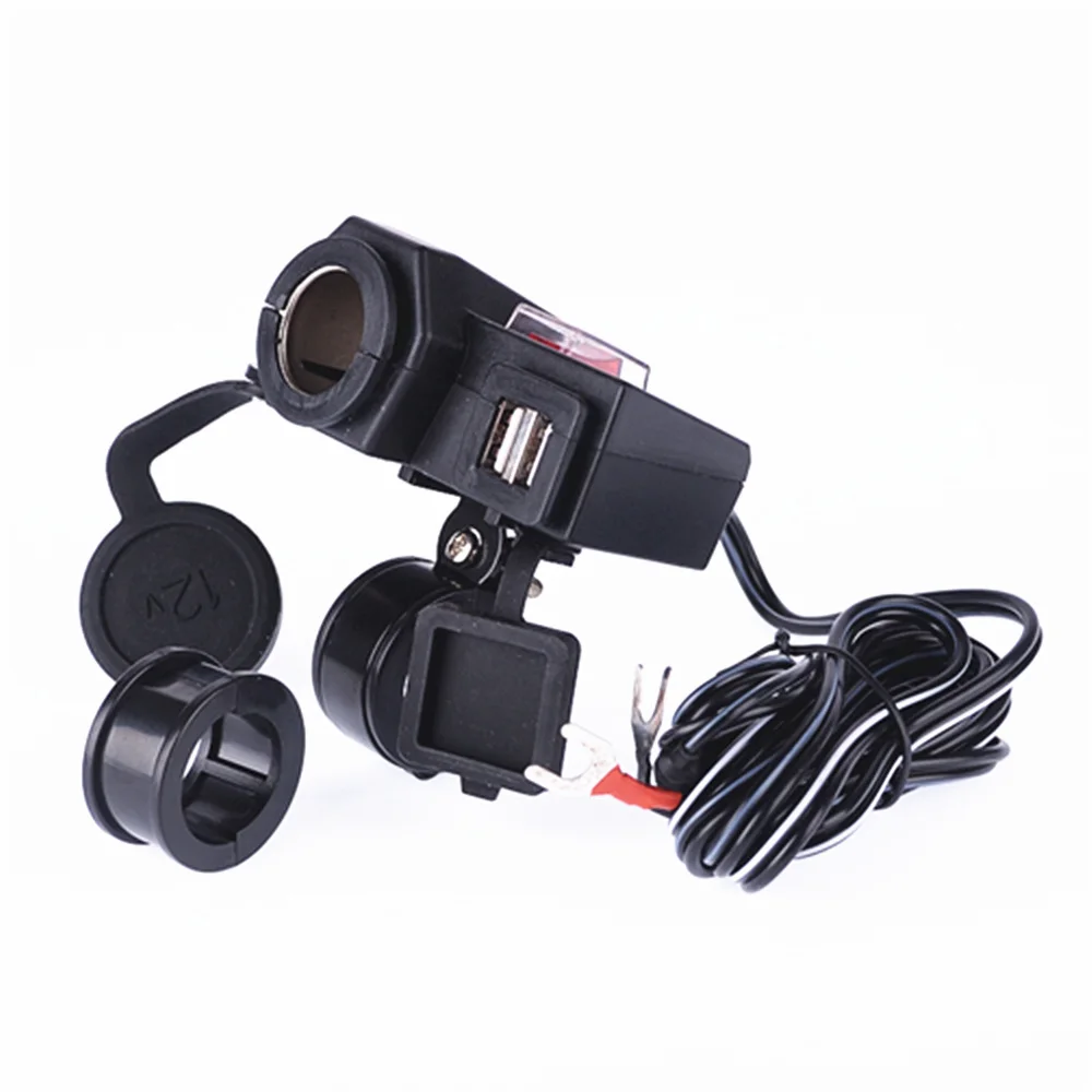Motorcycle 2.1A USB charger Waterproof Cigarette Lighter socket 2 in 1 Power Charger motorcycle handlebar with switch 1.5M line
Motorcycle 2.1A USB charger Waterproof Cigarette Lighter socket 2 in 1 Power Charger motorcycle handlebar with switch 1.5M line