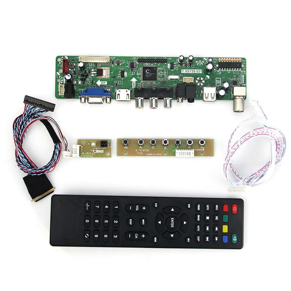 T. VST59.03 для HSD100IFW1 A00 LCD/LED плата драйвера контроллера (ТВ + HDMI VGA CVBS USB) LVDS повторное