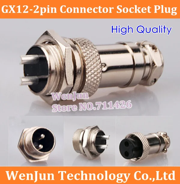 High Quality GX12 2pin 2 core connector Socket Plug adapter Male & Female Diameter 12mm Aviation plug 50PCS/LOT Free Shipping
High Quality GX12 2pin 2 core connector Socket Plug adapter Male & Female Diameter 12mm Aviation plug 50PCS/LOT Free Shipping