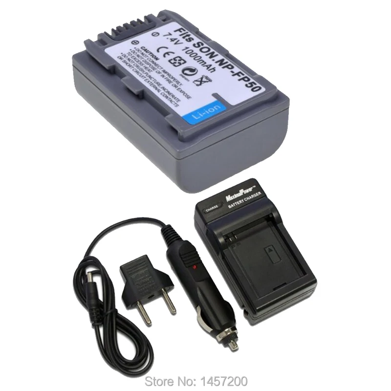 1pc 1000mAh NP-FP50 51 dignity camera battery+charger+car charger for Sony DCR-HC20 DCR-30 DCR-HC30 DCR-HC40 DCR-HC65 DCR-HC85 |