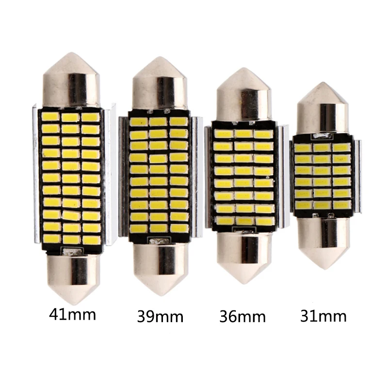 100X Festoon C5W C10W CANBUS 31mm 36mm 39mm 41mm 3014 Error Free Car LED Dome Light Interior Bulbs Plate Light White 12V
100X Festoon C5W C10W CANBUS 31mm 36mm 39mm 41mm 3014 Error Free Car LED Dome Light Interior Bulbs Plate Light White 12V