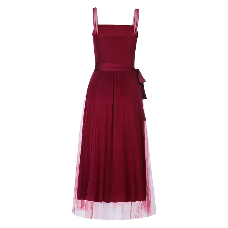 Max Spri 2019 New Fashion Sexy Spaghetti Strap Sleeveless Bow Sashes Mesh Women Elegent Ankle-Length Party Dress
Max Spri 2019 New Fashion Sexy Spaghetti Strap Sleeveless Bow Sashes Mesh Women Elegent Ankle-Length Party Dress