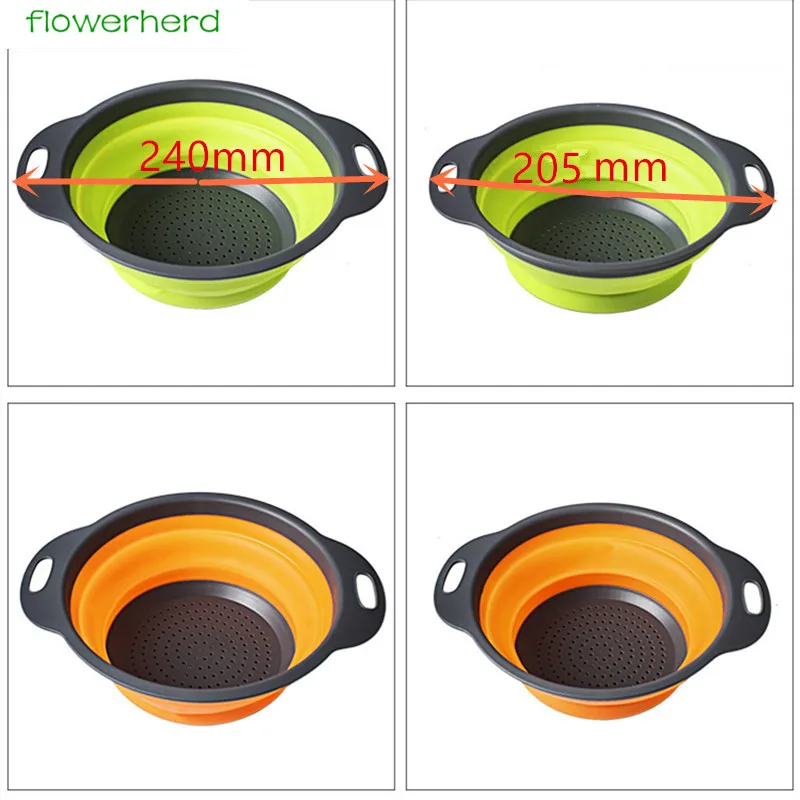 2Pcs/lot Foldable Silicone Colander Fruit Vegetable Collapsible Drainer With Handle Kitchen Tool Washing Basket Strainer 
2Pcs/lot Foldable Silicone Colander Fruit Vegetable Collapsible Drainer With Handle Kitchen Tool Washing Basket Strainer