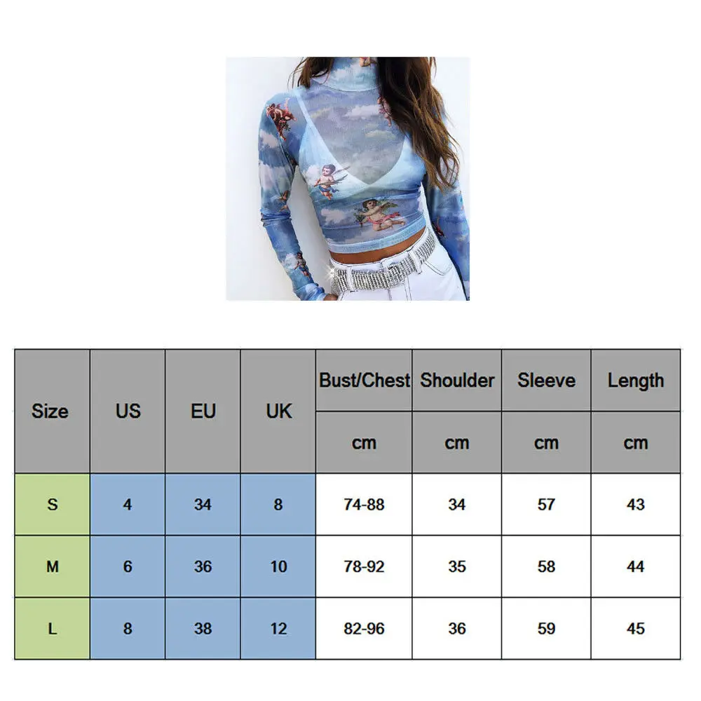 New Style Women's Summer Mesh Sheer Long Sleeve Crop Tops turtle Neck Sheath Party See-through Blouse Fashion Hot 2019
New Style Women's Summer Mesh Sheer Long Sleeve Crop Tops turtle Neck Sheath Party See-through Blouse Fashion Hot 2019