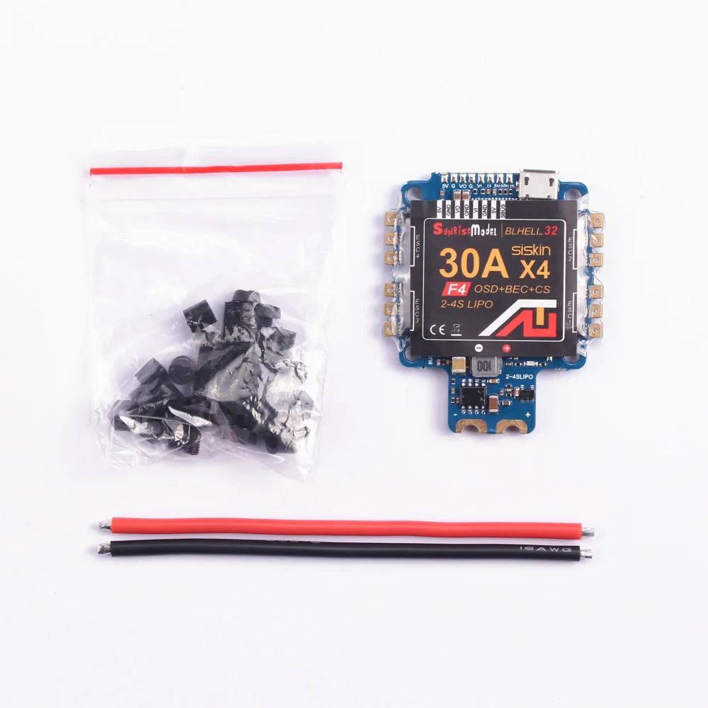 F4S 30A BLHELI_32 4in1 ESC 5V BEC w/ F4 Flight Controller AIO OSD Current Sensor for RC Drone
F4S 30A BLHELI_32 4in1 ESC 5V BEC w/ F4 Flight Controller AIO OSD Current Sensor for RC Drone