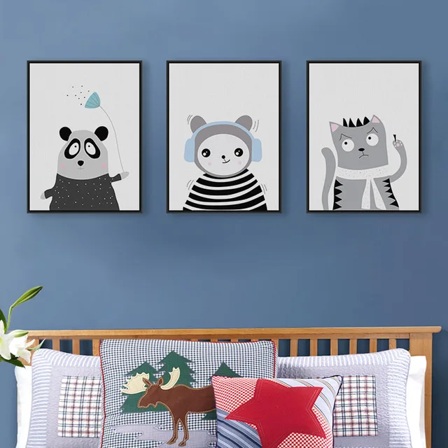 Nordic Lovely Animal Panda Fox Bear Art Animal Poster Print Wall Picture Canvas Modern Home Decor Paintings No Framed
Nordic Lovely Animal Panda Fox Bear Art Animal Poster Print Wall Picture Canvas Modern Home Decor Paintings No Framed