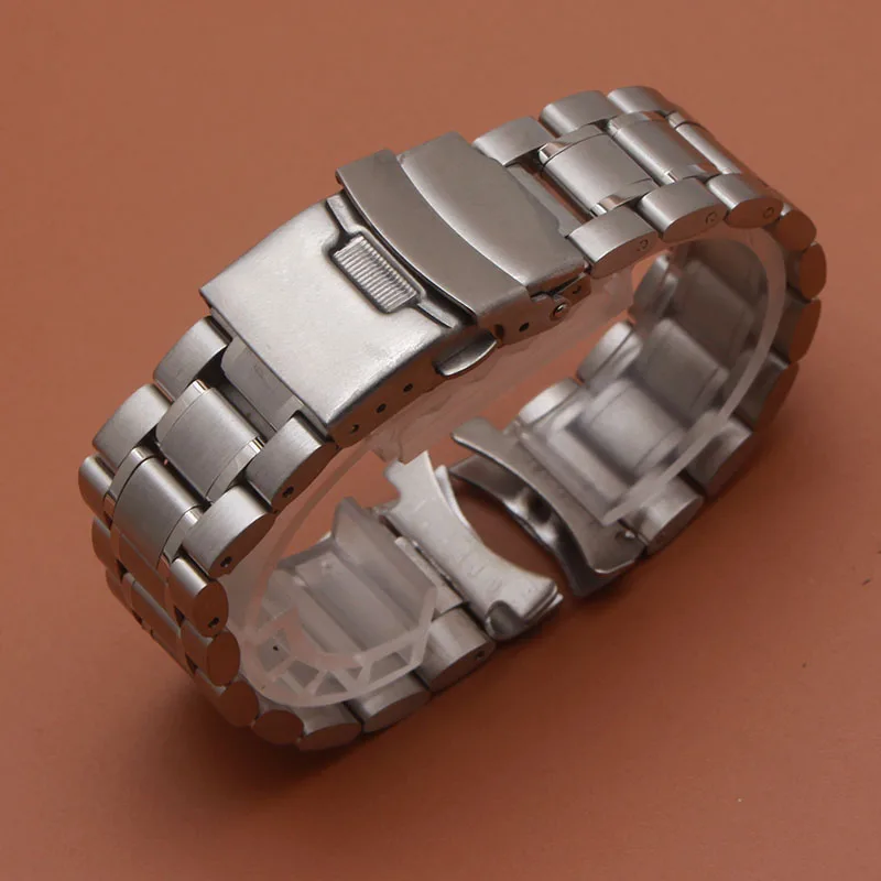 Solid Stainless Steel Link Bracelet Wrist Watch Band Men Watchband Strap Replacement curved end safety clasp 18mm 20mm 22mm 24mm
Solid Stainless Steel Link Bracelet Wrist Watch Band Men Watchband Strap Replacement curved end safety clasp 18mm 20mm 22mm 24mm