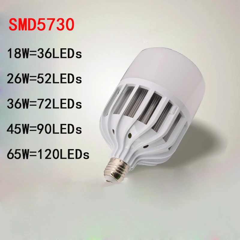 High Brightness LED Bulb Lamp E27 25W 30W 40W 50W SMD 5730 AC 220V 85-265V Cold/warm White Led outdoor lighting lamp bulb
High Brightness LED Bulb Lamp E27 25W 30W 40W 50W SMD 5730 AC 220V 85-265V Cold/warm White Led outdoor lighting lamp bulb