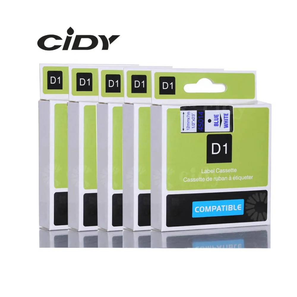 Cidy 5 шт. совместимый с Dymo Labelmanager 12 мм D1 синий на белом 45014 этикетка лента картриджи для DYMO LM160 LM280 PNP
Cidy 5 шт. совместимый с Dymo Labelmanager 12 мм D1 синий на белом 45014 этикетка лента картриджи для DYMO LM160 LM280 PNP