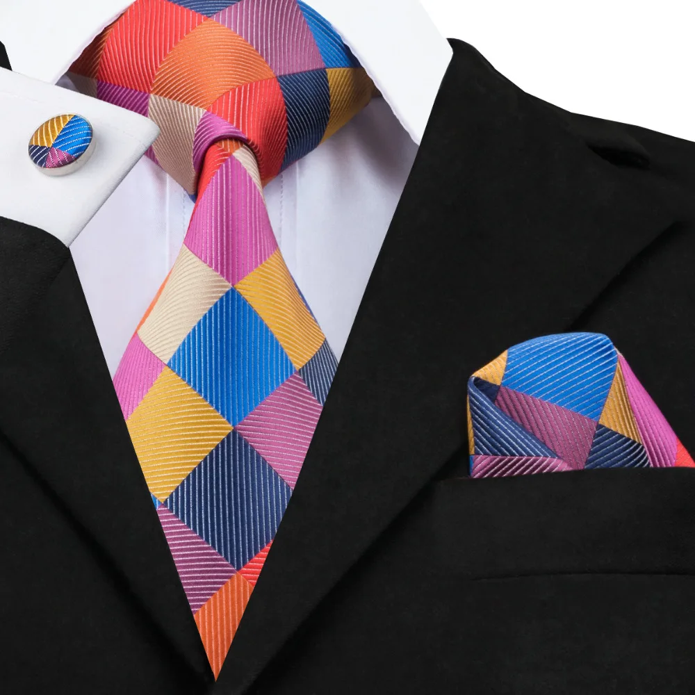2017 Fashion MultiColor Plaid Neckties Hanky Cufflink Silk Tie For Men gravata Formal Business Wedding Party C-216
2017 Fashion MultiColor Plaid Neckties Hanky Cufflink Silk Tie For Men gravata Formal Business Wedding Party C-216