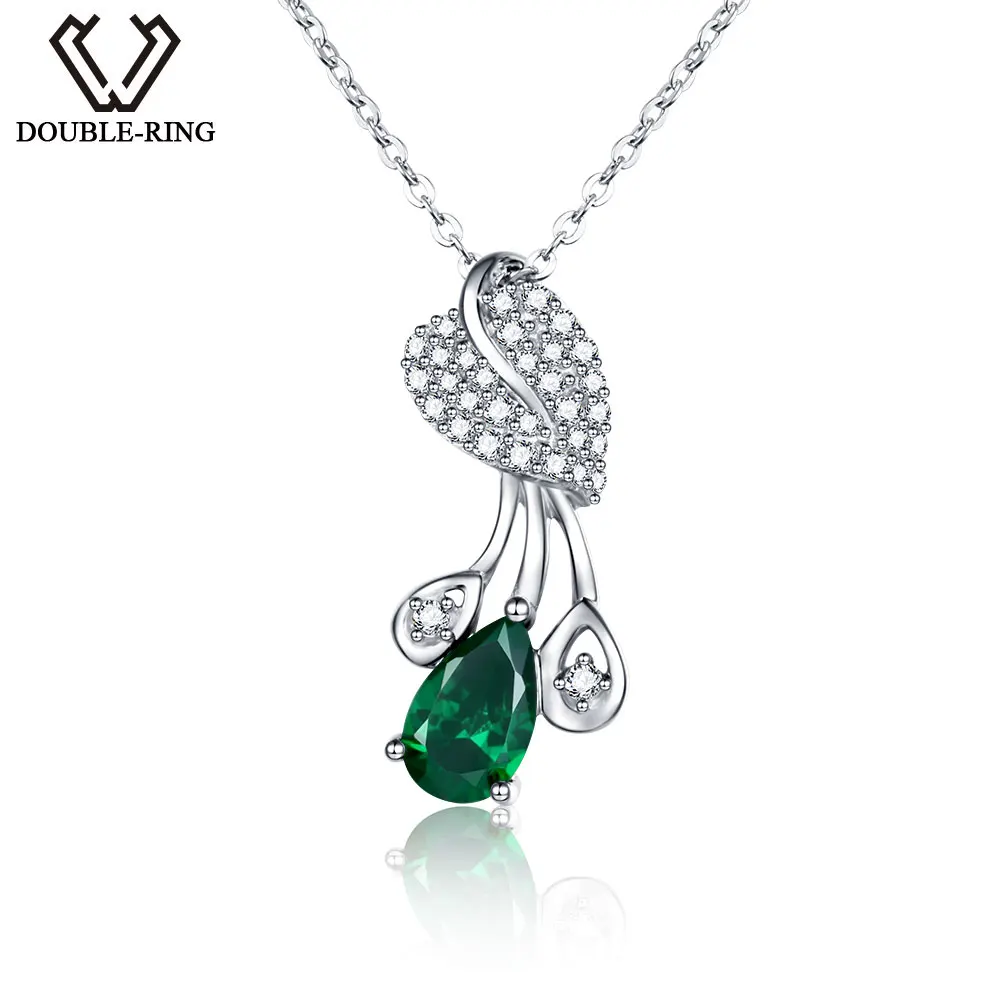 DOUBLE-R Classic Created Emerald necklaces Solid 925 Sterling Silver necklaces Pendants for women Fine Wedding Jewelry
DOUBLE-R Classic Created Emerald necklaces Solid 925 Sterling Silver necklaces Pendants for women Fine Wedding Jewelry