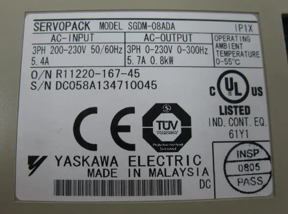 Servo drive SGDM-08ADA , Used one , 90% appearance new , 3 months warranty , fastly shipping
Servo drive SGDM-08ADA , Used one , 90% appearance new , 3 months warranty , fastly shipping