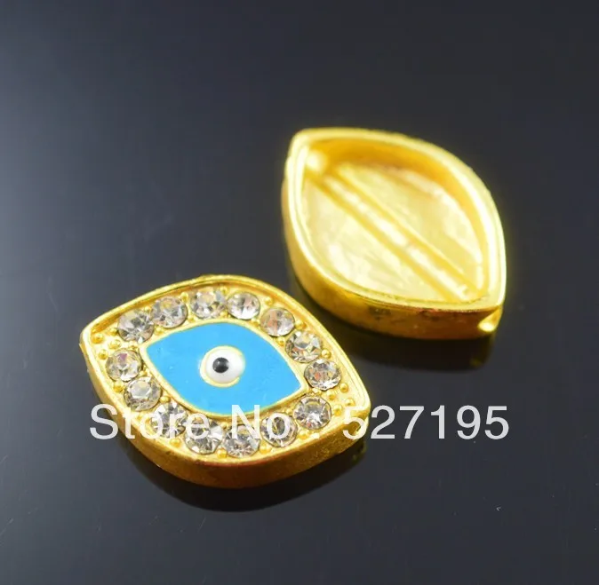 Free Shipping Jewelry Beads With Gold Plated White Crystal Rhinestones Handmade Sideways Evil Eye Connectors
Free Shipping Jewelry Beads With Gold Plated White Crystal Rhinestones Handmade Sideways Evil Eye Connectors