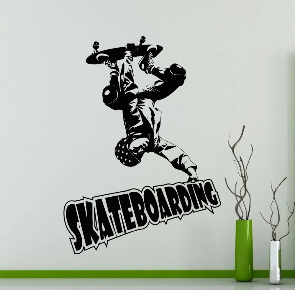 Sports Skateboarding Skater Wall Sticker Extreme Sports Vinyl Decal Home Decor Teenboys Bedroom Wall Poster Art Mural NY-178
Sports Skateboarding Skater Wall Sticker Extreme Sports Vinyl Decal Home Decor Teenboys Bedroom Wall Poster Art Mural NY-178