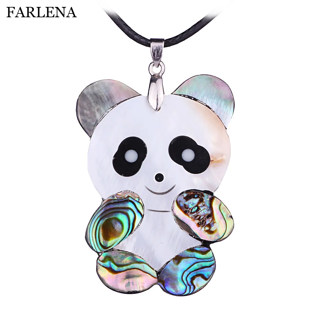 FARLENA Jewelry Hand-stitched Natural Shell Necklace for Women Men with Wax Rope Fashion Shell Panda Pendant Unisex
FARLENA Jewelry Hand-stitched Natural Shell Necklace for Women Men with Wax Rope Fashion Shell Panda Pendant Unisex