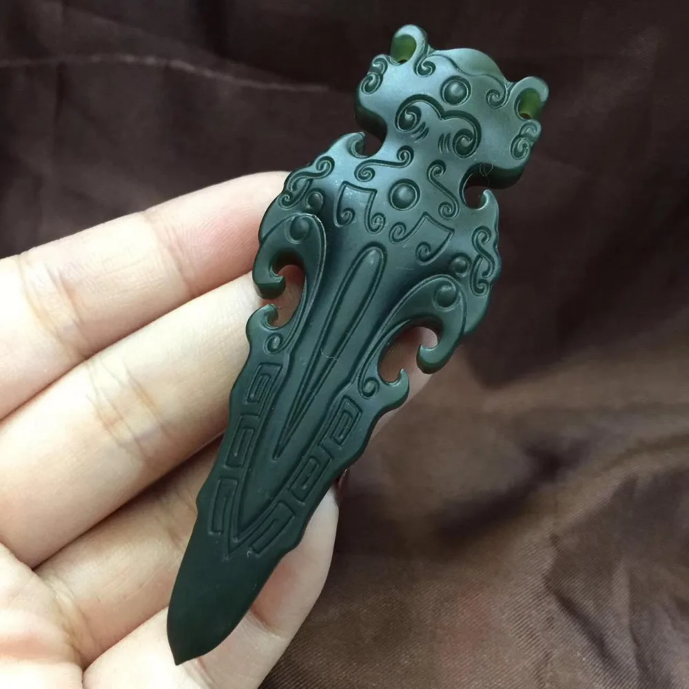Xinjiang Hetian jade drop Подвеска konjac простой бренд черный сапфир овечка толстые чернила