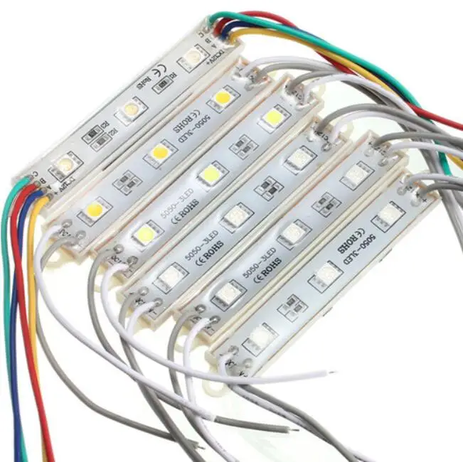 Супер яркий SMD 5050 RGB/красный/зеленый светодиодный модуль 3 светодиода