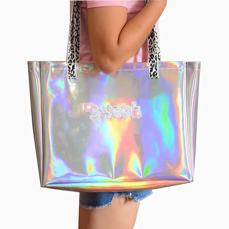 Designer women bag fashion large capacity shopping beach bag cute hologram high quality leather shoulder bag big bags woman
Designer women bag fashion large capacity shopping beach bag cute hologram high quality leather shoulder bag big bags woman
